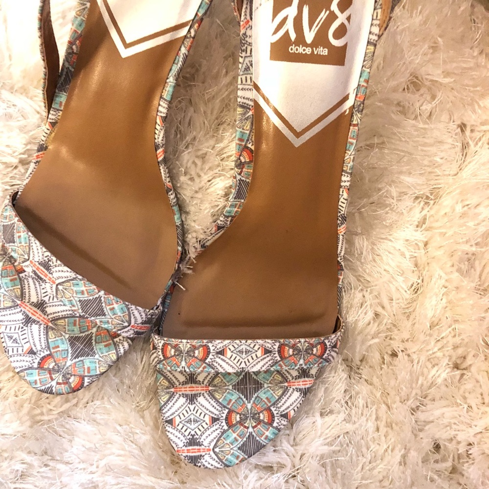 Dolce Vita Boho print heels