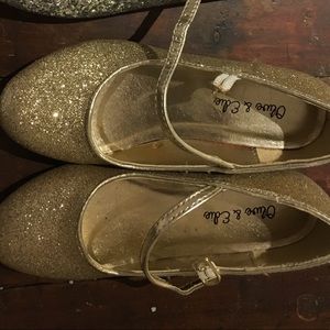 Little girls gold heels