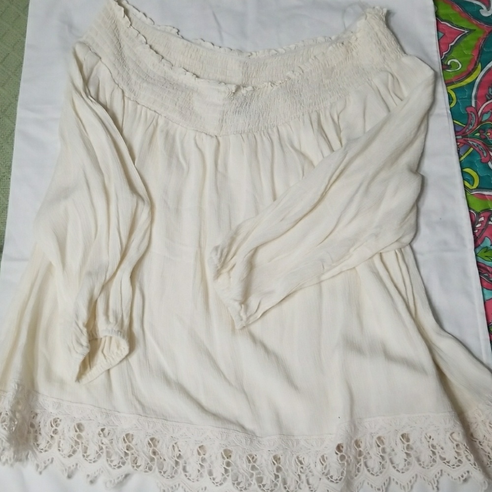 3/4 length sleeve gauze type fabric