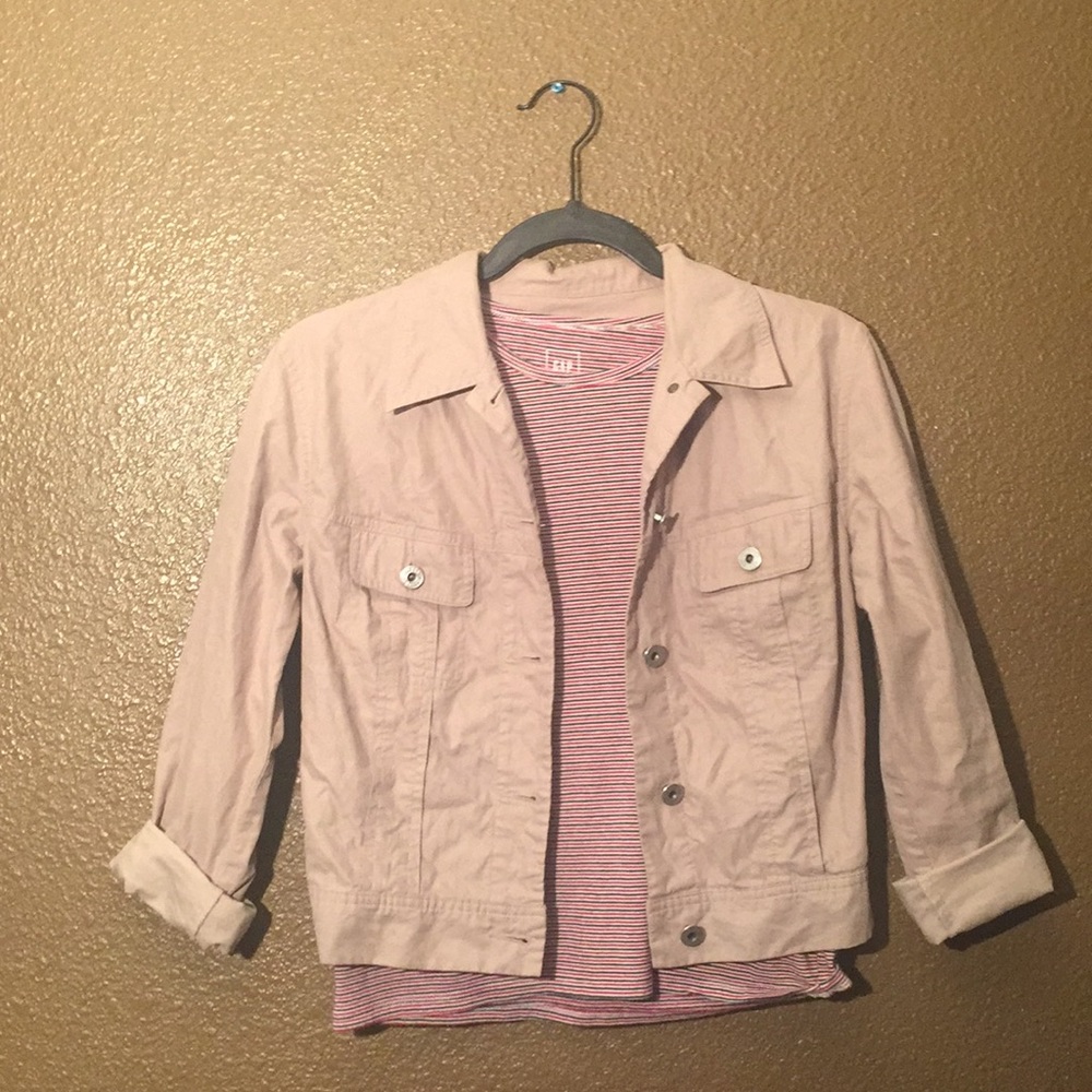 Khaki Crop Light Jacket