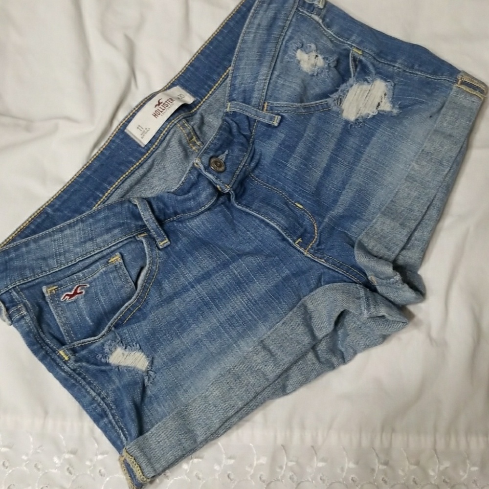 Hollister jean cuffed shorts.
