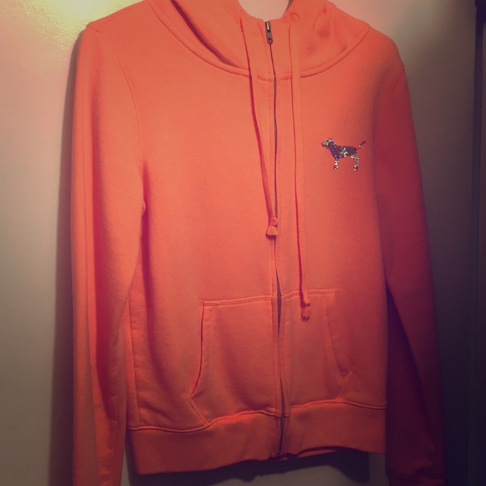 Vs orange bling full zip