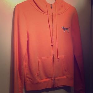 Vs orange bling full zip