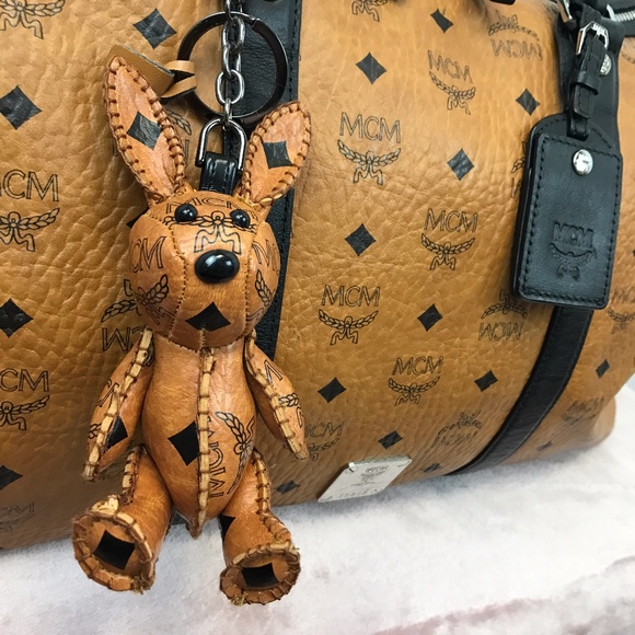 SOLD MCM Weekender Visetos Cognac Duffle Bag - Picture 8 of 8