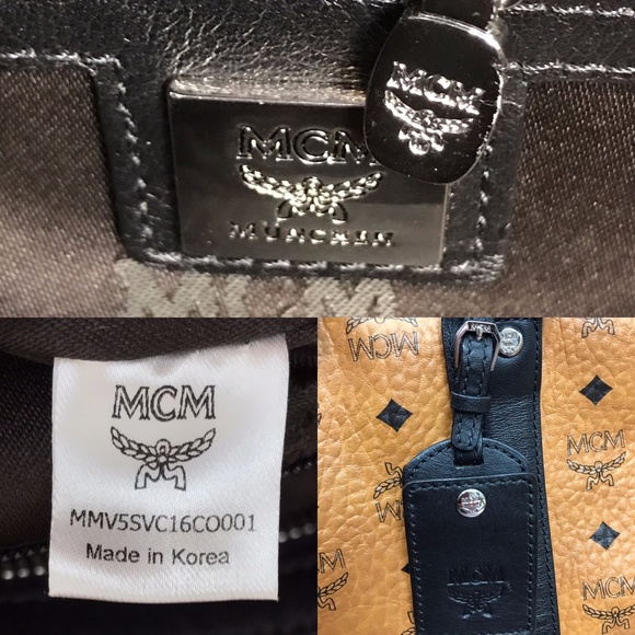 SOLD MCM Weekender Visetos Cognac Duffle Bag - Picture 5 of 8