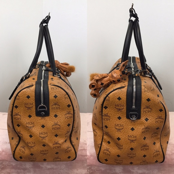 SOLD MCM Weekender Visetos Cognac Duffle Bag - Picture 2 of 8