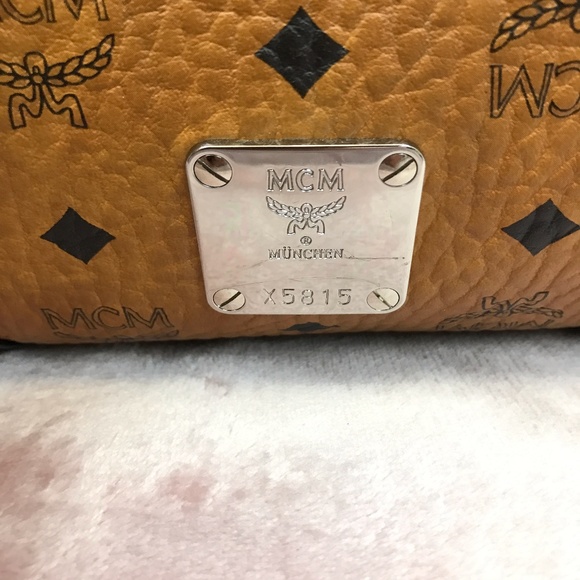 SOLD MCM Weekender Visetos Cognac Duffle Bag - Picture 4 of 8