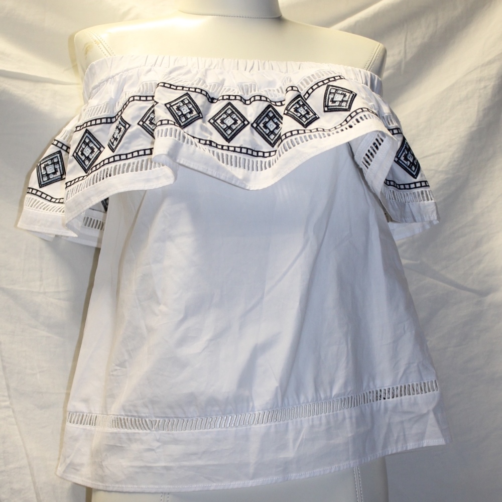 White Blouse Off the Shoulder