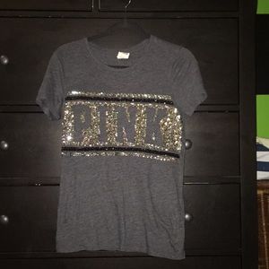 Victoria Secret Pink sparkly T-shirt.