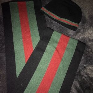 Gucci hat and scarf combo