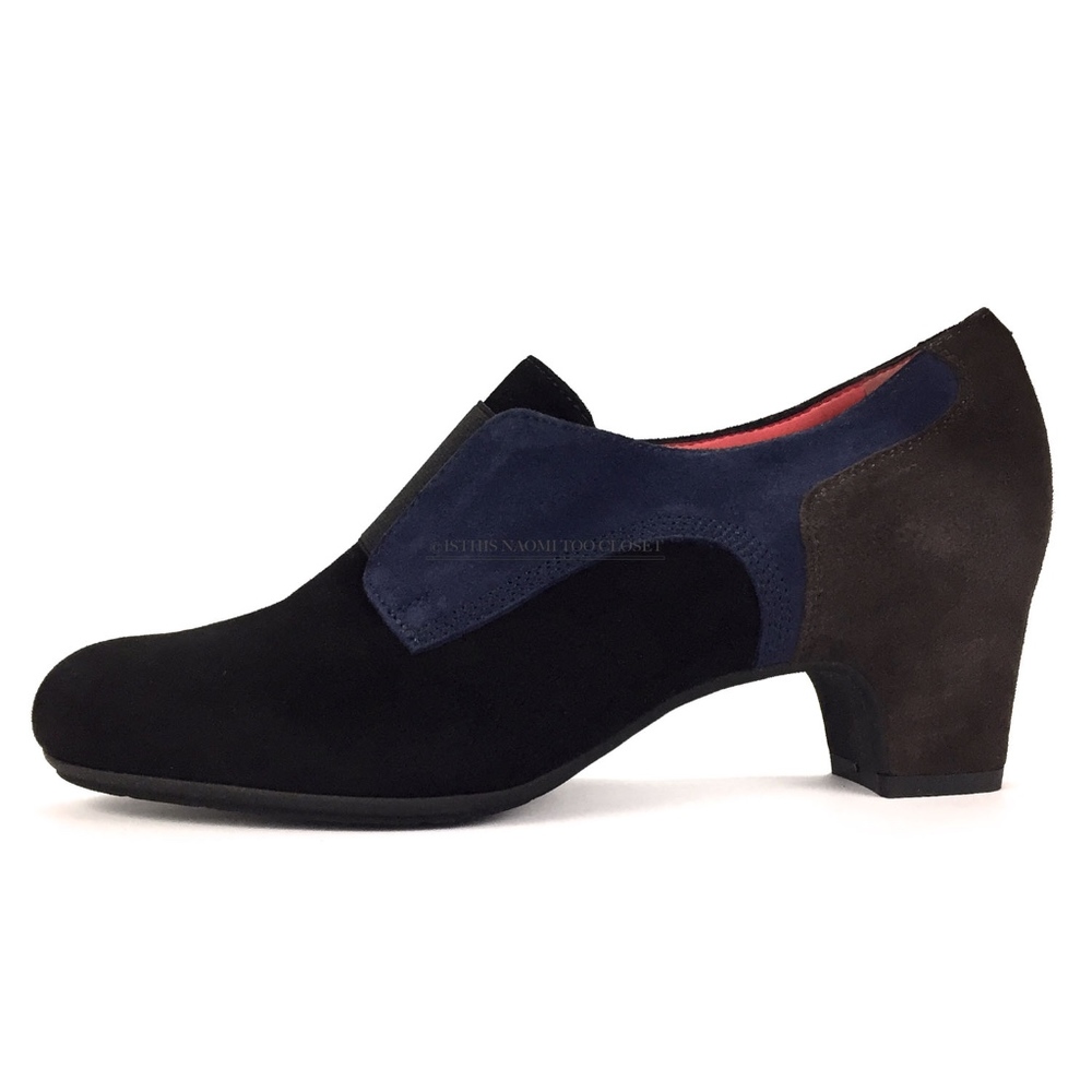 Pas De Rouge Italy Suede RoundToe Chunky Low Ankle - Picture 2 of 8