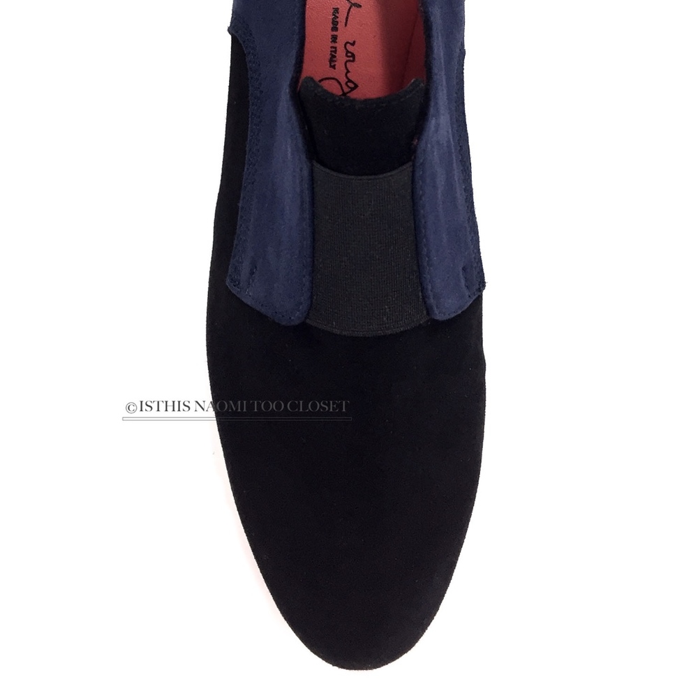 Pas De Rouge Italy Suede RoundToe Chunky Low Ankle - Picture 5 of 8