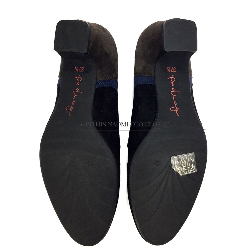 Pas De Rouge Italy Suede RoundToe Chunky Low Ankle - Picture 8 of 8