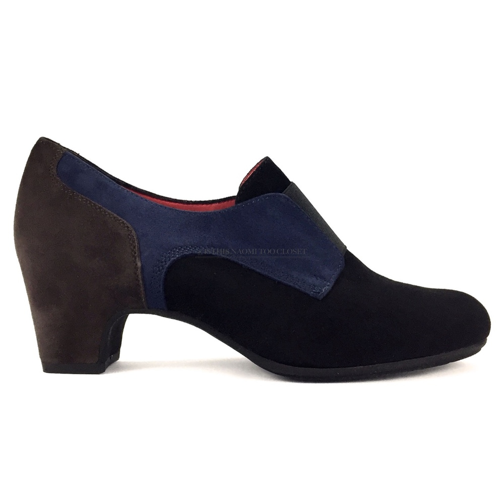 Pas De Rouge Italy Suede RoundToe Chunky Low Ankle - Picture 3 of 8
