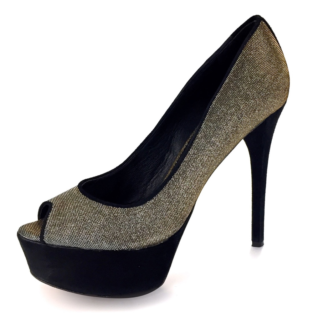 BRIAN ATWOOD Suede Peep Toe Stiletto Platform