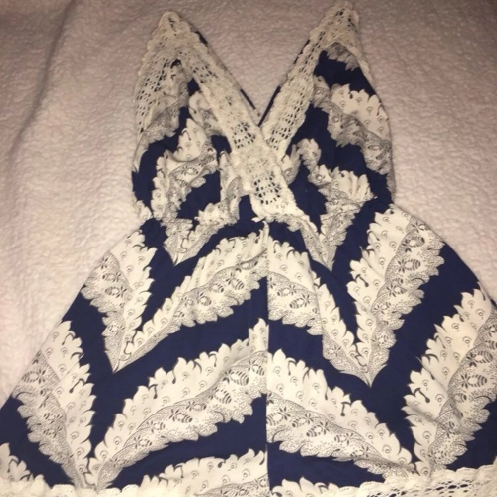 Cute back tie romper