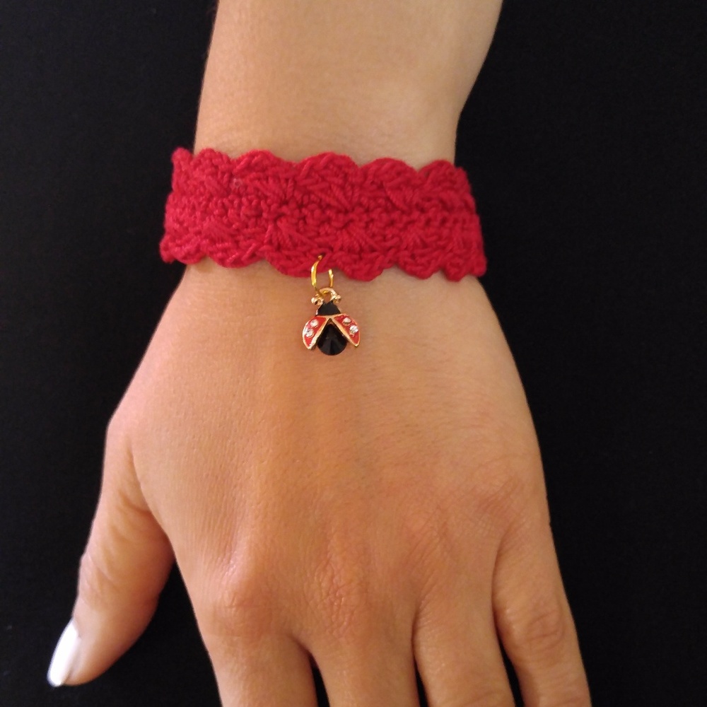 Rainbow colors Crochet Bracelets