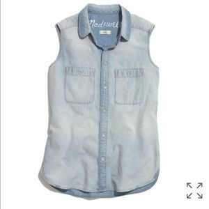 Madewell sleeveless chambray
