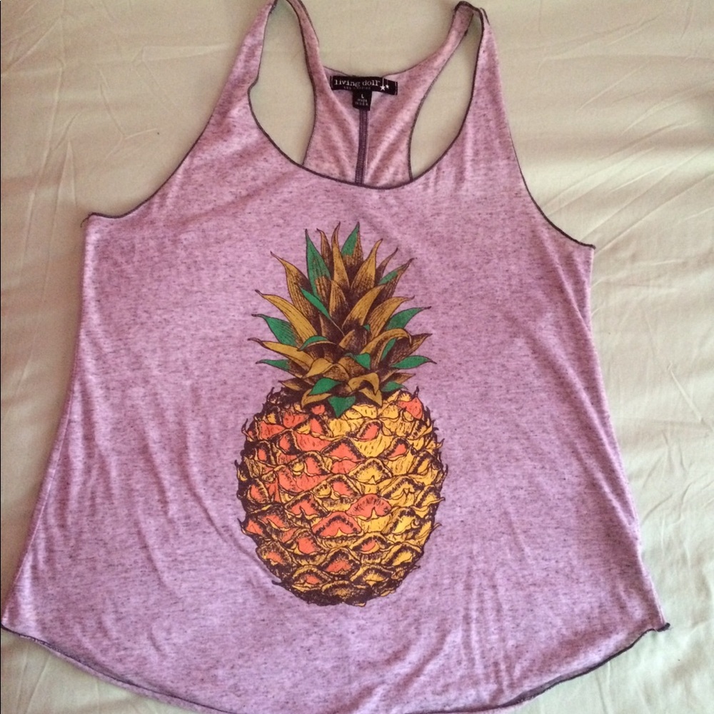 Living doll racer back with Pineapple design.