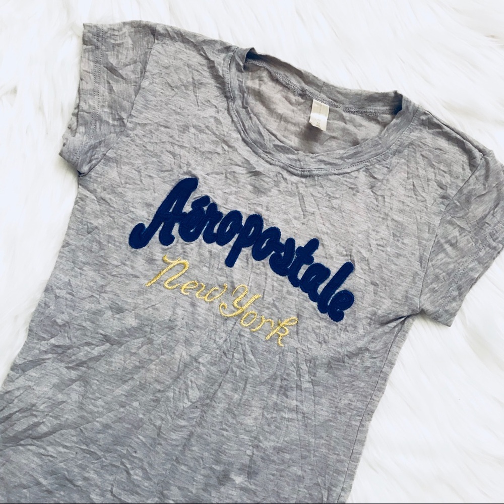 “ aeropostale ” light grey tee