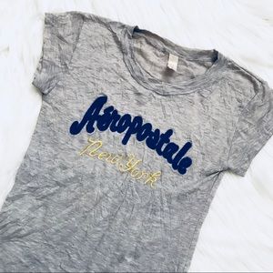 “ aeropostale ” light grey tee