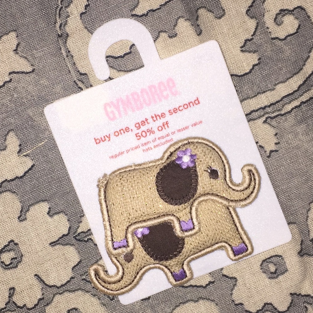 Gymboree Elephant Hair Clip Set New Unused
