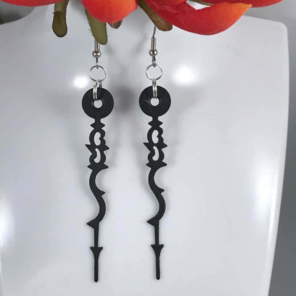 Grandfather Clock Hand Earrings C-4-8