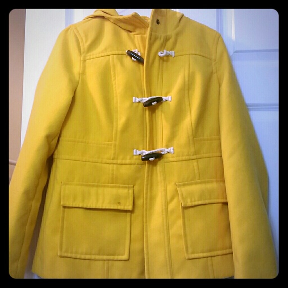 Yellow peacoat old navy Clearance