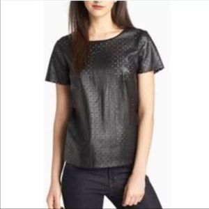 Ella Moss black leather top