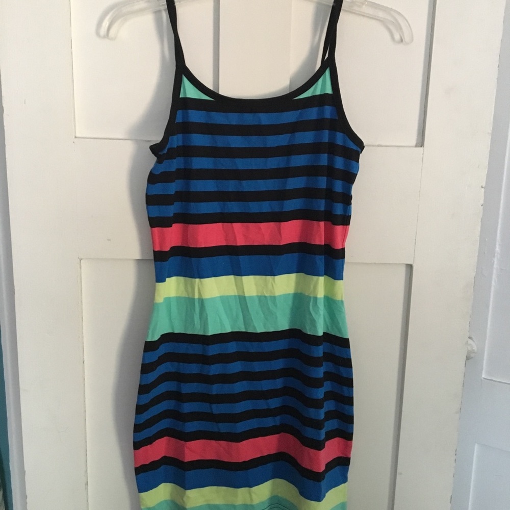 Colorful Striped Cami Dress