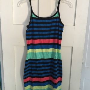 Colorful Striped Cami Dress