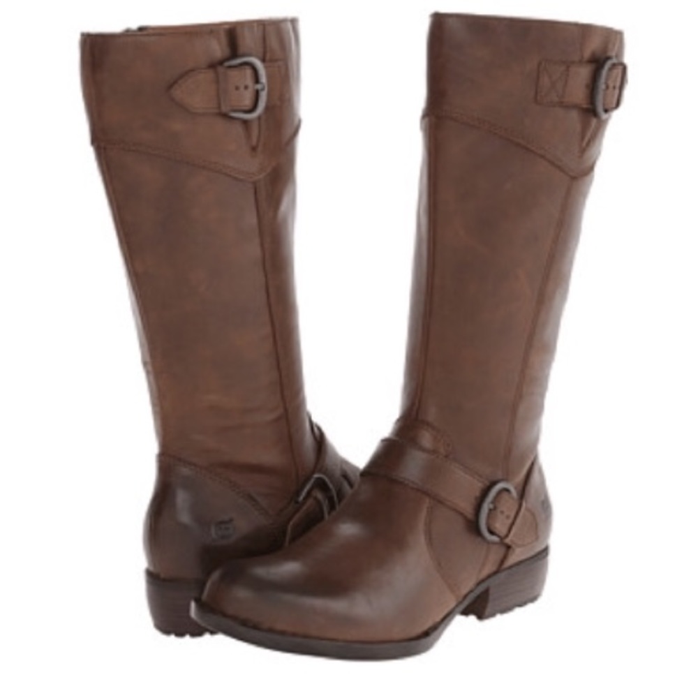 SALE🎉Born Jonsi leather buckled moto boots