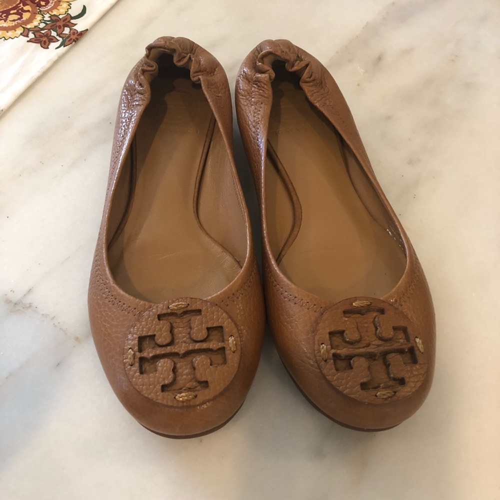 Tory Burch Minnie Leather Ballet Flats