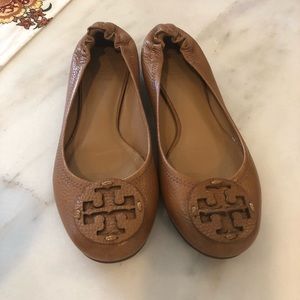 Tory Burch Minnie Leather Ballet Flats