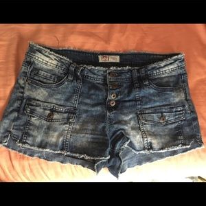 Acid Wash Cut off Jean Shorts