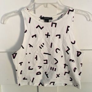Forever 21 Graphic Crop Top Tank