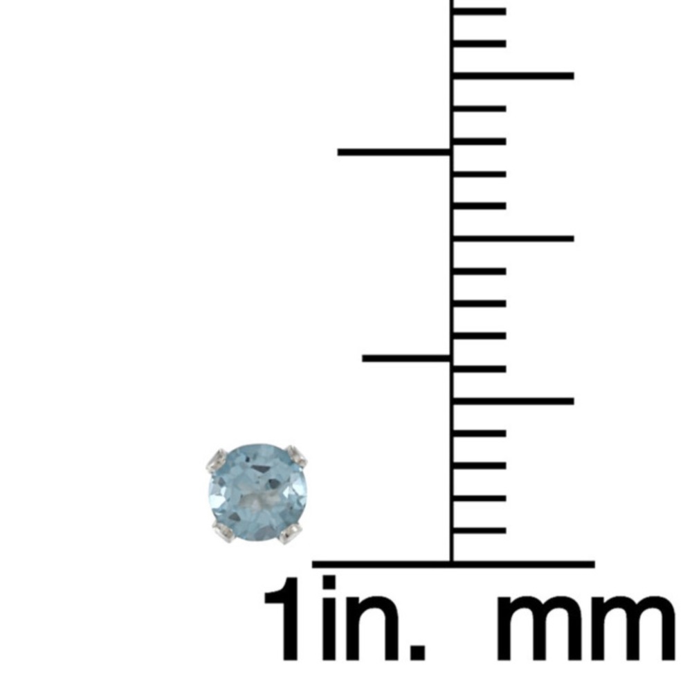 New Blue topaz stud  earrings - Picture 4 of 4