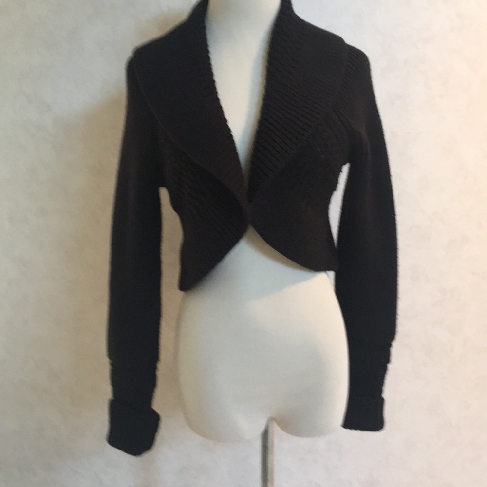 Elie Tahari Cropped Shawl CollarCardigan/Shrug M