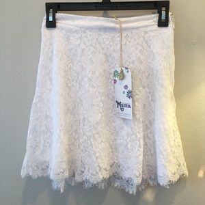 NWT! Show Me Your Mumu! White Lace Skirt 💕