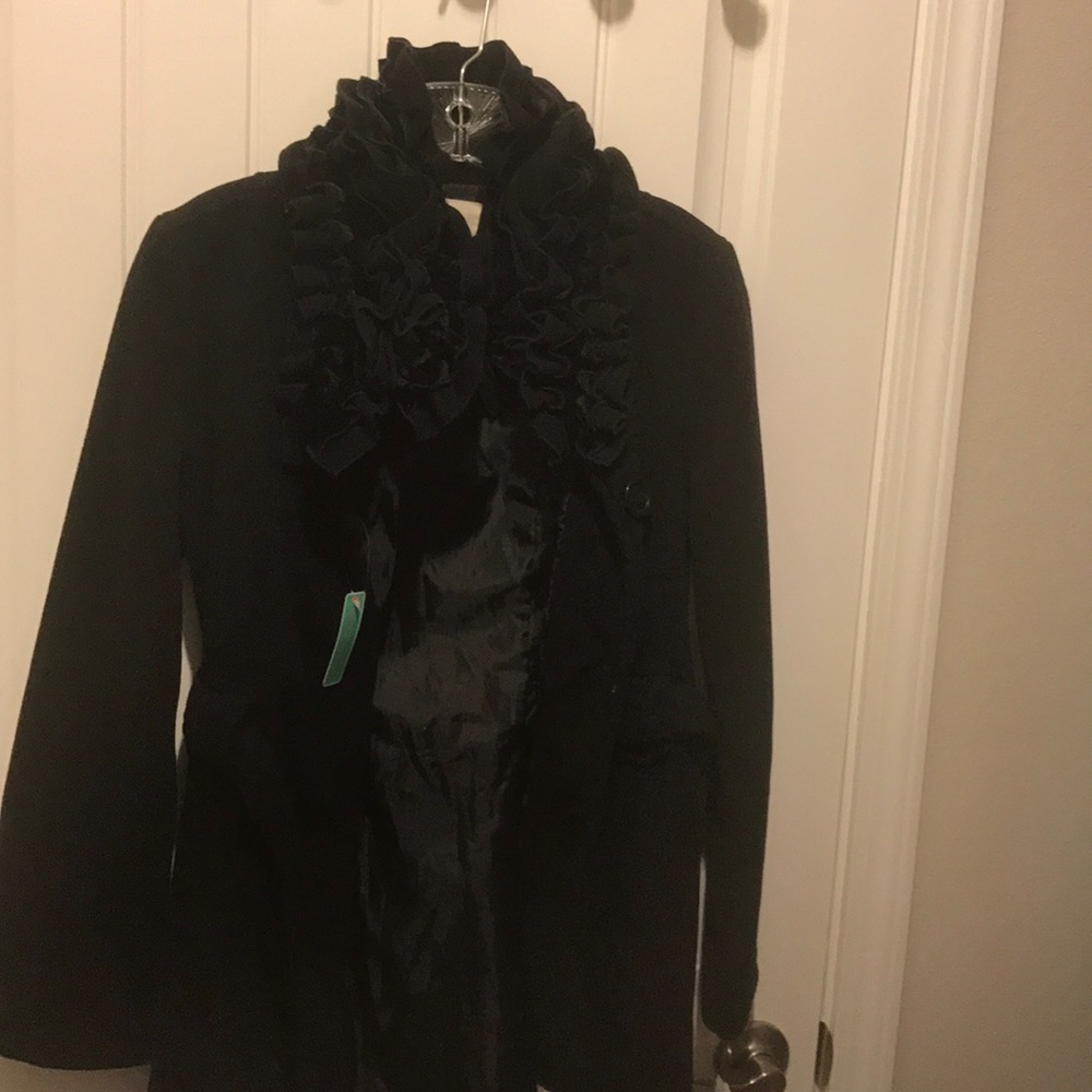Copper key wool coat