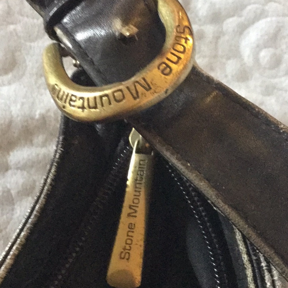 Stone Mountain black leather bag