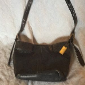 Stone Mountain black leather bag