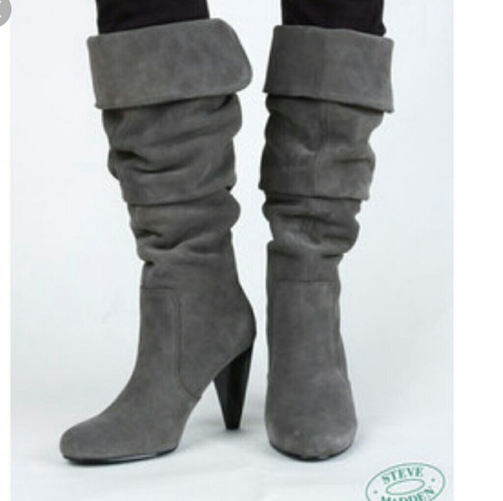 STEVE MADDEN Dakohta grey Suede Boots 8