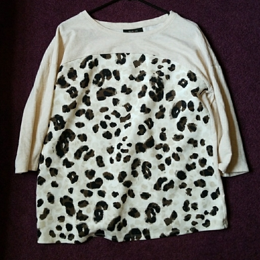 Style & Co XL Leopard Top
