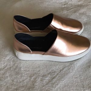 Brand new! Rebecca Minkoff rose gold shoes.