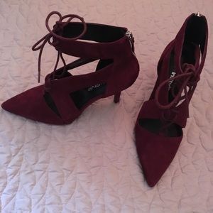 Size 8 Nine West Burgundy Dark Red Heels