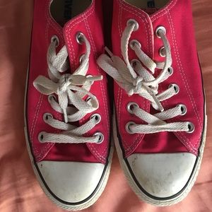 Pink Low Top Converse Sneakers