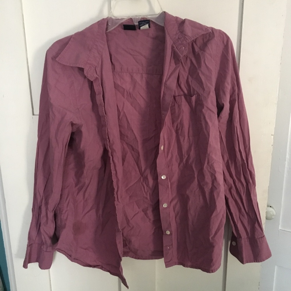 GAP Lavender Long Sleeve Button Down Shirt