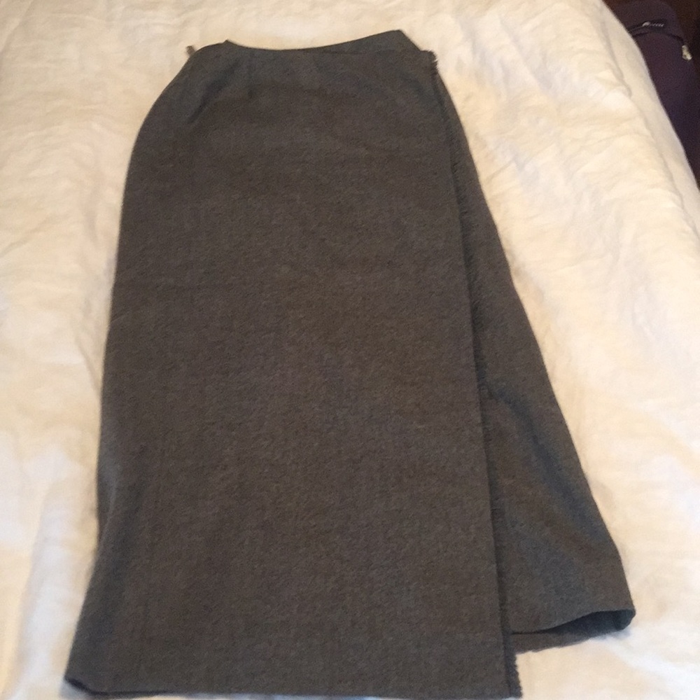 Burberry vintage maxi gray wool wrap skit
