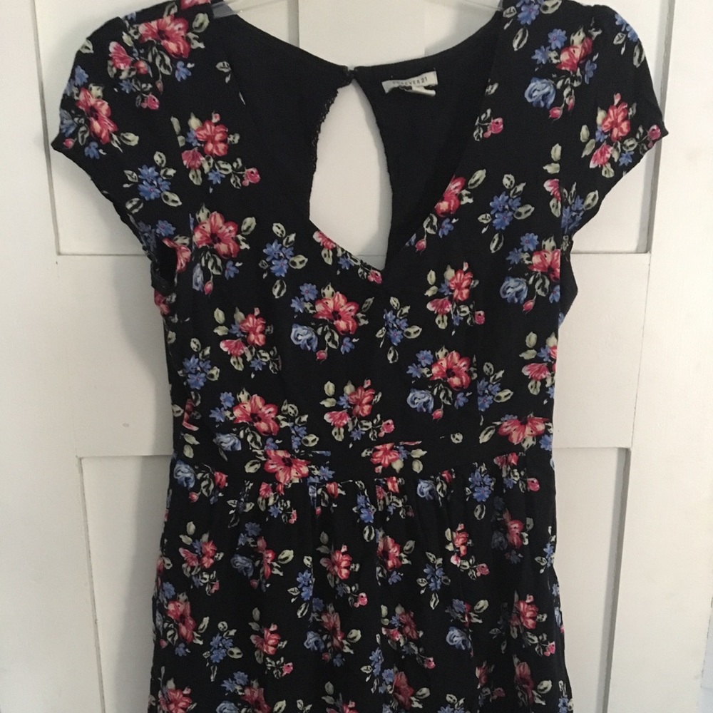 Forever 21 Black Floral Dress